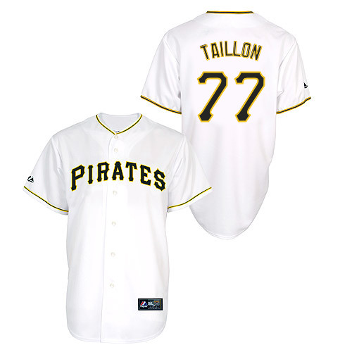 Jameson Taillon #77 Youth Baseball Jersey-Pittsburgh Pirates Authentic Home White Cool Base MLB Jersey